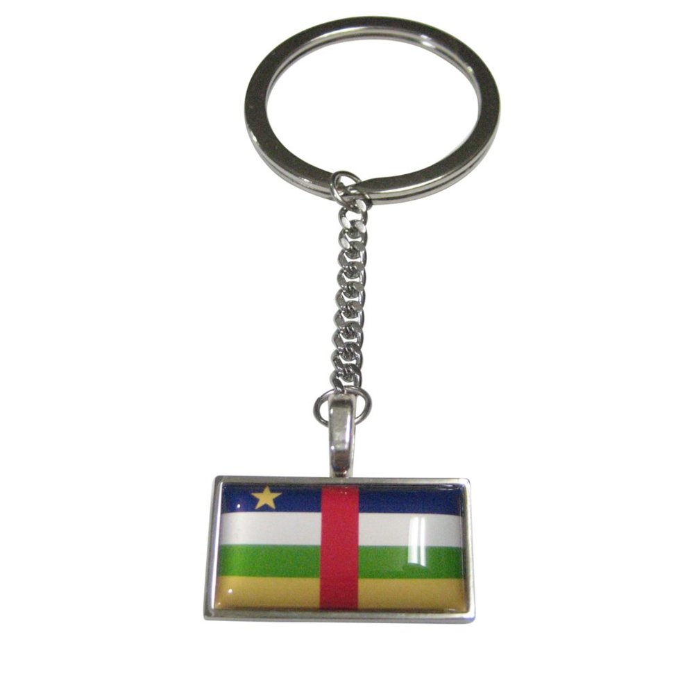 Central African Republic Flag Pendant Keychain